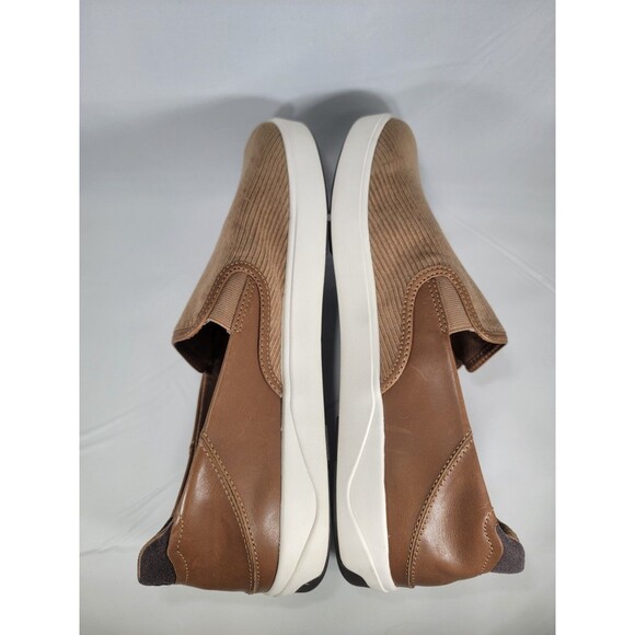 Olukai Men\'s Lae\'ahi Kapa Corduroy Slip-On Shoes Tan/darkwood Leather Size 14
